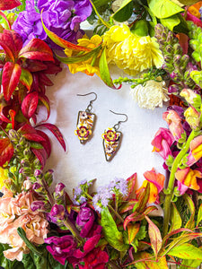 Floral portraits - mustard spear antique drops